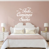 Spanish Quote Vinyl Wall Stickers Bedroom