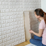 70x77cm PE Foam 3D Wall Stickers Safty Home Decor Wallpaper DIY Wall Decor Brick Living Room Kids Bedroom Decorative Sticker
