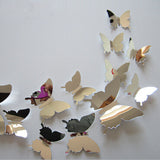 Mirror Sliver 3D Butterfly Wall Stickers