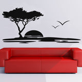 Big Tree And Seagulls Nature Wall Stickers