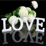 SIBAOLU Home Decor Decoration thick Wood Wooden White Letters Alphabet Wedding Birthday 8cmX1.2cm Drop Shipping