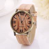 Lovesky 2016 Wooden Quartz Women Watches Men Casual Wooden Color Leather Strap Watch Wood Female Wristwatch Relogio Feminino
