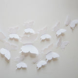 FoodyMine 12Pcs PVC 3D Wonderful Art Butterfly Design Wall Stickers Decals Home Decor Poster for Rooms wedding wall Decorations