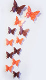 FoodyMine 12Pcs PVC 3D Wonderful Art Butterfly Design Wall Stickers Decals Home Decor Poster for Rooms wedding wall Decorations