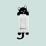 DIY Funny Cute Cat Dog Switch Stickers Wall Stickers Home Decoration Bedroom Parlor Decoration