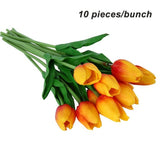 Umiwe 10/30pcs PU Fake Artificial Silk Tulips Flores Artificiales Bouquets Party Artificial Flowers For Home Wedding Decoration