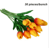 Umiwe 10/30pcs PU Fake Artificial Silk Tulips Flores Artificiales Bouquets Party Artificial Flowers For Home Wedding Decoration