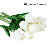 Umiwe 10/30pcs PU Fake Artificial Silk Tulips Flores Artificiales Bouquets Party Artificial Flowers For Home Wedding Decoration