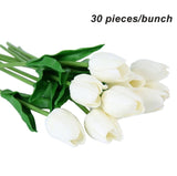Umiwe 10/30pcs PU Fake Artificial Silk Tulips Flores Artificiales Bouquets Party Artificial Flowers For Home Wedding Decoration