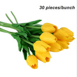 Umiwe 10/30pcs PU Fake Artificial Silk Tulips Flores Artificiales Bouquets Party Artificial Flowers For Home Wedding Decoration