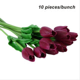 Umiwe 10/30pcs PU Fake Artificial Silk Tulips Flores Artificiales Bouquets Party Artificial Flowers For Home Wedding Decoration