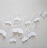 Free shipping 12pcs PVC 3d Butterfly wall decor cute Butterflies wall stickers art Decals home Decoration