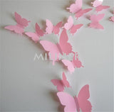 Free shipping 12pcs PVC 3d Butterfly wall decor cute Butterflies wall stickers art Decals home Decoration