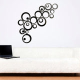 Fashion Home Decor Circles Mirror Style Removable