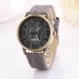 Casual relojes mujer leather Wooden grain Analog quartz watch Fashion hour clock female wood women montre femme ladies watches