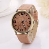 Casual relojes mujer leather Wooden grain Analog quartz watch Fashion hour clock female wood women montre femme ladies watches