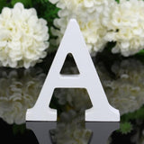 SIBAOLU Home Decor Decoration thick Wood Wooden White Letters Alphabet Wedding Birthday 8cmX1.2cm Drop Shipping