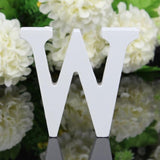 SIBAOLU Home Decor Decoration thick Wood Wooden White Letters Alphabet Wedding Birthday 8cmX1.2cm Drop Shipping