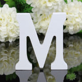 SIBAOLU Home Decor Decoration thick Wood Wooden White Letters Alphabet Wedding Birthday 8cmX1.2cm Drop Shipping