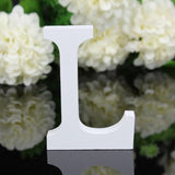 SIBAOLU Home Decor Decoration thick Wood Wooden White Letters Alphabet Wedding Birthday 8cmX1.2cm Drop Shipping