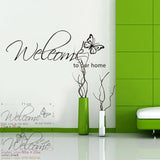 welcome to our home quote wall stciker