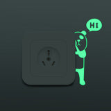 New Luminous Cartoon Switch Sticker Wall