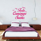 Spanish Quote Vinyl Wall Stickers Bedroom