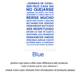 Spanish Version NORMAS DE CASA House Rules Wall Sticker