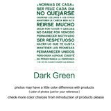 Spanish Version NORMAS DE CASA House Rules Wall Sticker