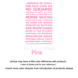 Spanish Version NORMAS DE CASA House Rules Wall Sticker