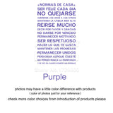 Spanish Version NORMAS DE CASA House Rules Wall Sticker