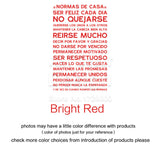 Spanish Version NORMAS DE CASA House Rules Wall Sticker