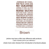 Spanish Version NORMAS DE CASA House Rules Wall Sticker