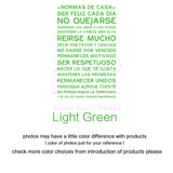 Spanish Version NORMAS DE CASA House Rules Wall Sticker