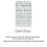 Spanish Version NORMAS DE CASA House Rules Wall Sticker