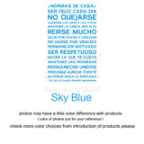 Spanish Version NORMAS DE CASA House Rules Wall Sticker