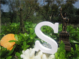 8cm  free Standing Artificial wood wooden white Letter for decorations Wedding Decorations Home Decorations Brithday Gift