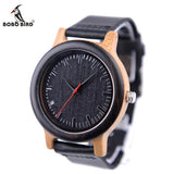 BOBO BIRD High Quantity Mens Wooden Quartz Watch with Real Leather Strap as Gift Can Customized Logo relojes hombre 2017