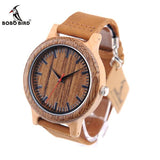BOBO BIRD High Quantity Mens Wooden Quartz Watch with Real Leather Strap as Gift Can Customized Logo relojes hombre 2017