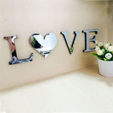 Mirror Acrylic Wall Sticker LOVE