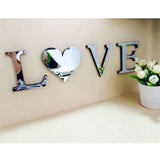 Mirror Acrylic Wall Sticker LOVE