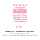 Spanish EN ESTA CASA House Rules Wall Sticker