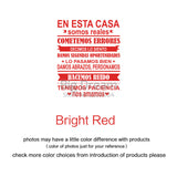 Spanish EN ESTA CASA House Rules Wall Sticker
