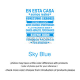 Spanish EN ESTA CASA House Rules Wall Sticker