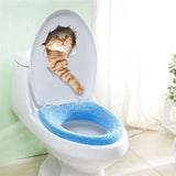 DIY 3D Vivid Cats Toilet Switch Stickers Cartoon Switch Cover Protected Wall Stickers Vinyl Decals For Home Decor Poster Mural