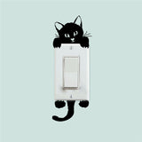 DIY 3D Vivid Cats Toilet Switch Stickers Cartoon Switch Cover Protected Wall Stickers Vinyl Decals For Home Decor Poster Mural