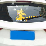 2017 Funny Creative Cartoon Cat Decoration Moving Tail Stickers Auto Vehicle Window Wiper Decals Car Outside Styling Decoration