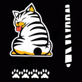 2017 Funny Creative Cartoon Cat Decoration Moving Tail Stickers Auto Vehicle Window Wiper Decals Car Outside Styling Decoration