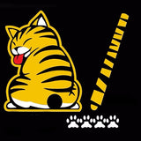 2017 Funny Creative Cartoon Cat Decoration Moving Tail Stickers Auto Vehicle Window Wiper Decals Car Outside Styling Decoration