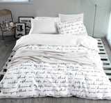 Letter Printing Bedding Sets Duvet